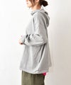 her.｜ミニ裏毛　裾絞りフーディープルオーバー [[131384H]][C]