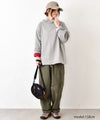 her.｜ミニ裏毛　裾絞りフーディープルオーバー [[131384H]][C]