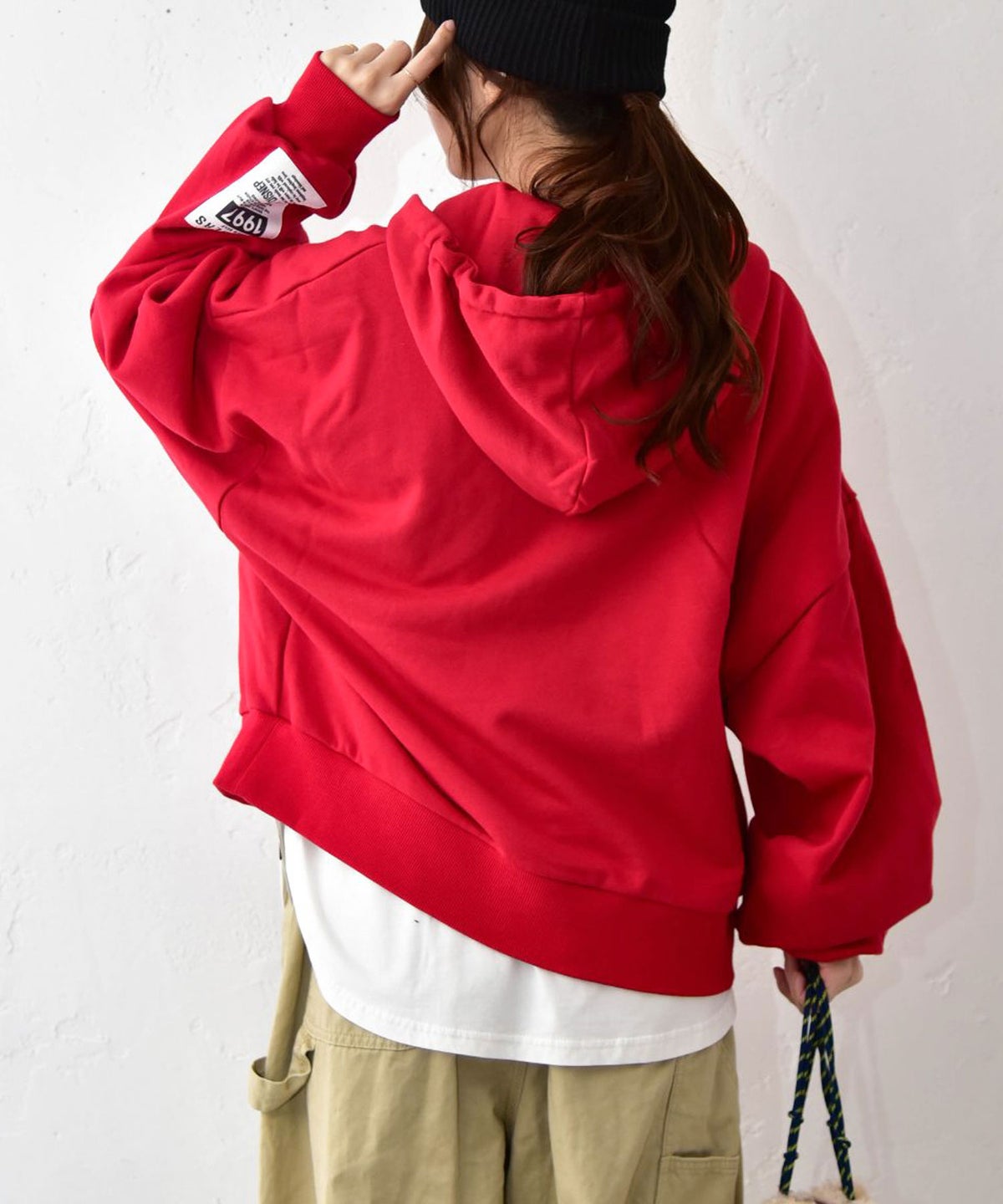 IN THE MARKET｜袖ワッペン付ハーフジップパーカー [[C-2615]][C]