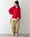 IN THE MARKET｜袖ワッペン付ハーフジップパーカー [[C-2615]][C]