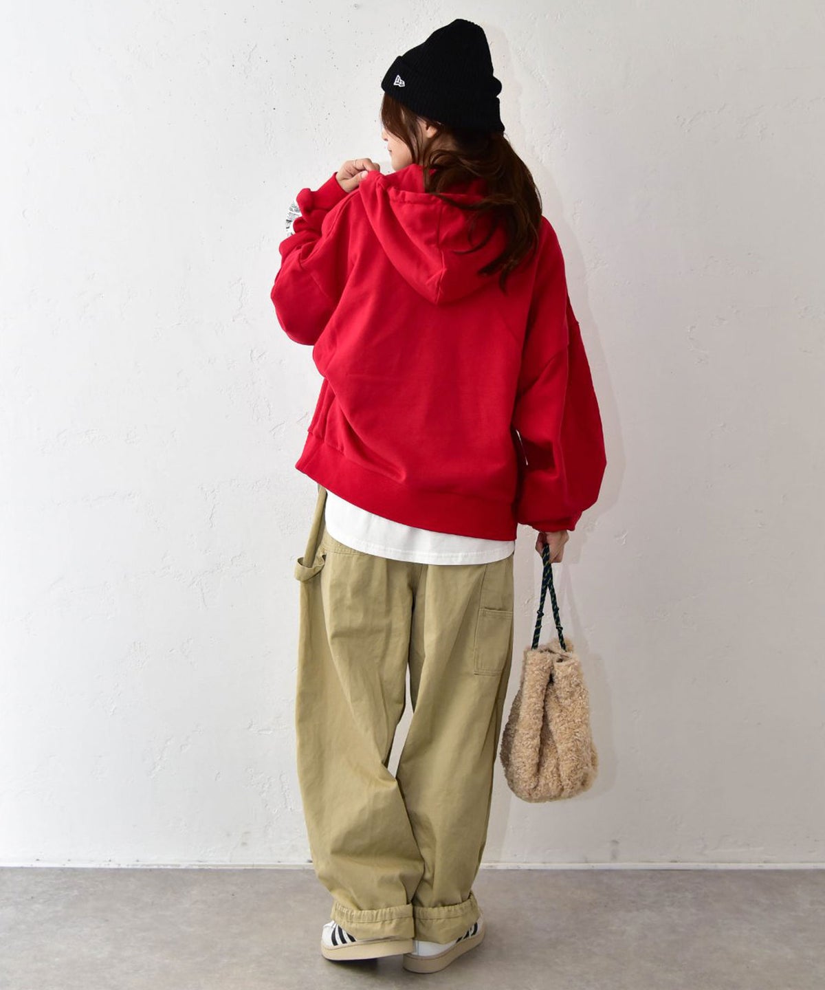 IN THE MARKET｜袖ワッペン付ハーフジップパーカー [[C-2615]][C]