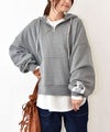 IN THE MARKET｜袖ワッペン付ハーフジップパーカー [[C-2615]][C]