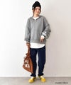 IN THE MARKET｜袖ワッペン付ハーフジップパーカー [[C-2615]][C]