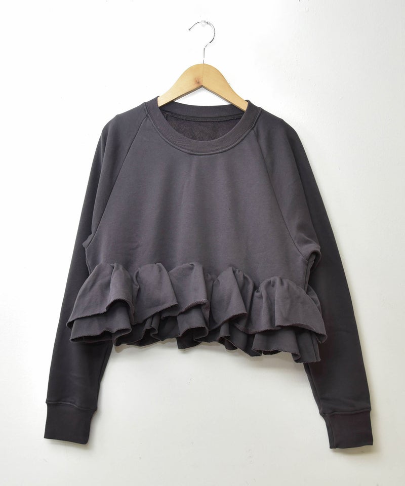 HUMS｜裾フリルデザイン裏毛カットソー [[33717A333]][C]