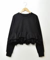 HUMS｜裾フリルデザイン裏毛カットソー [[33717A333]][C]