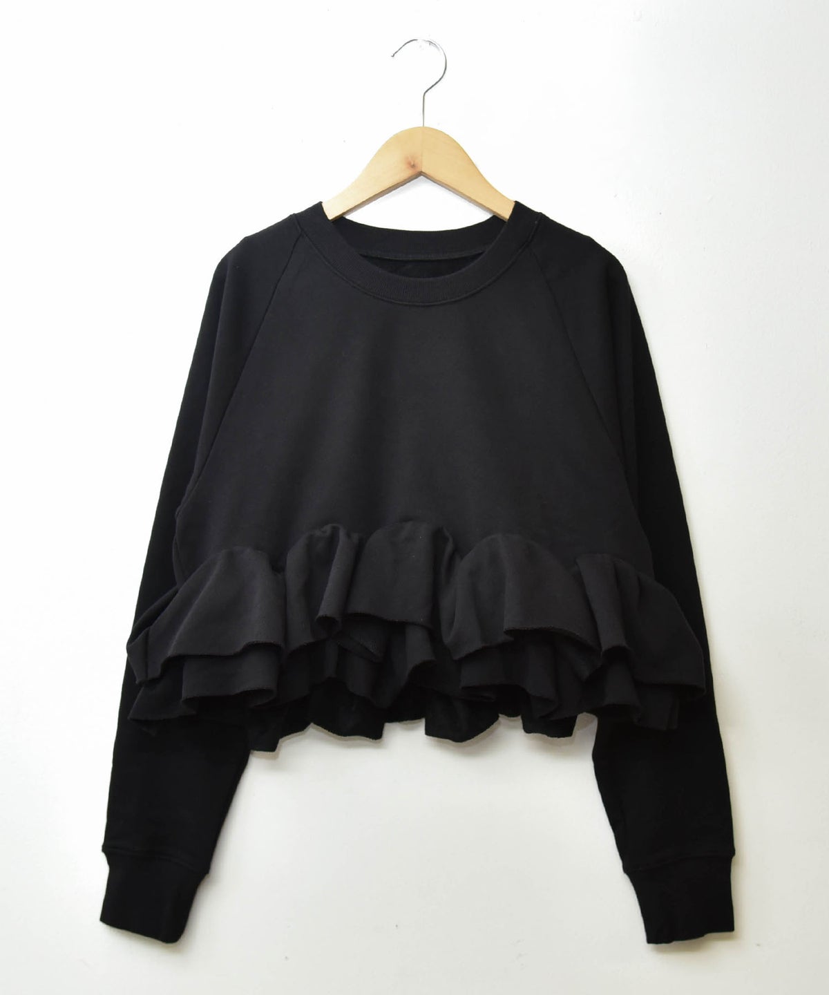HUMS｜裾フリルデザイン裏毛カットソー [[33717A333]][C]