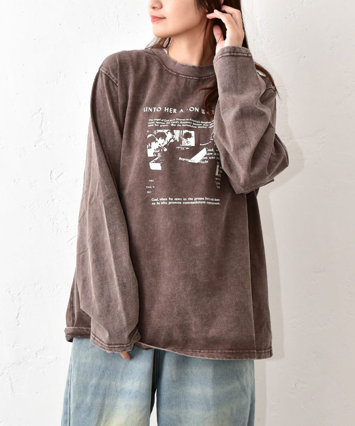 IN THE MARKET｜ピグメント加工プリントT [[MDIN-0007]][C]