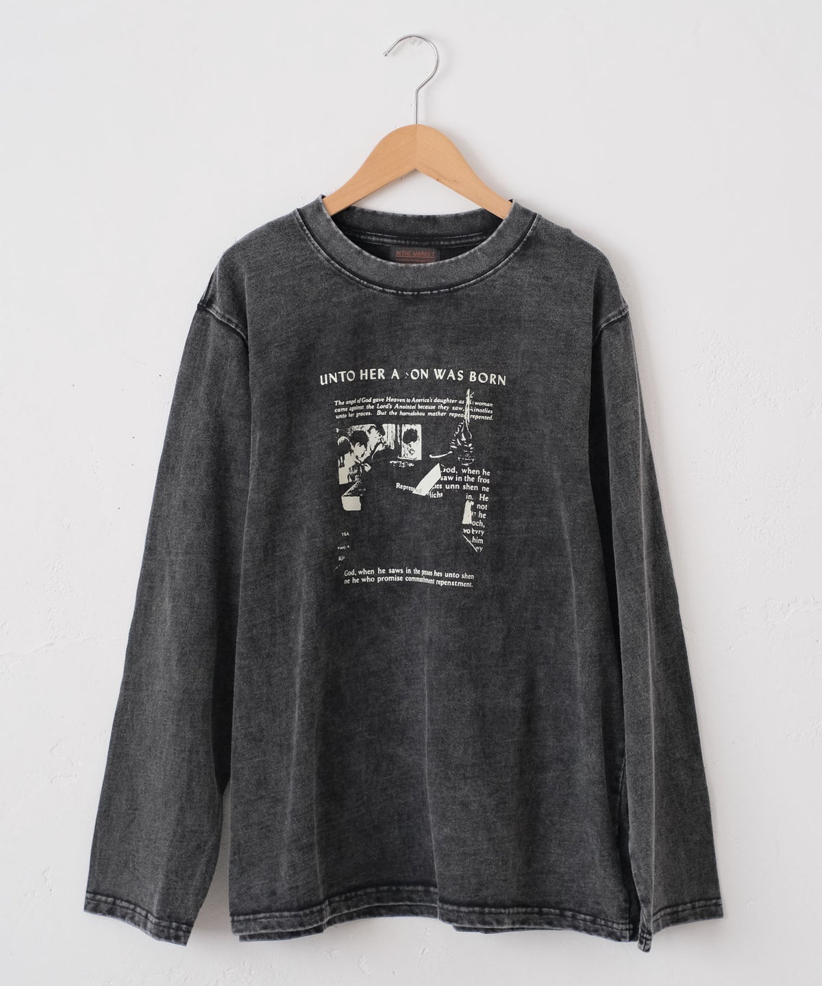 IN THE MARKET｜ピグメント加工プリントT [[MDIN-0007]][C]
