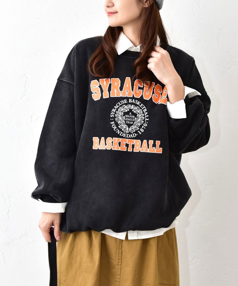 IN THE MARKET｜ピグメント加工カレッジスウェット [[MDIN-0009]][C]