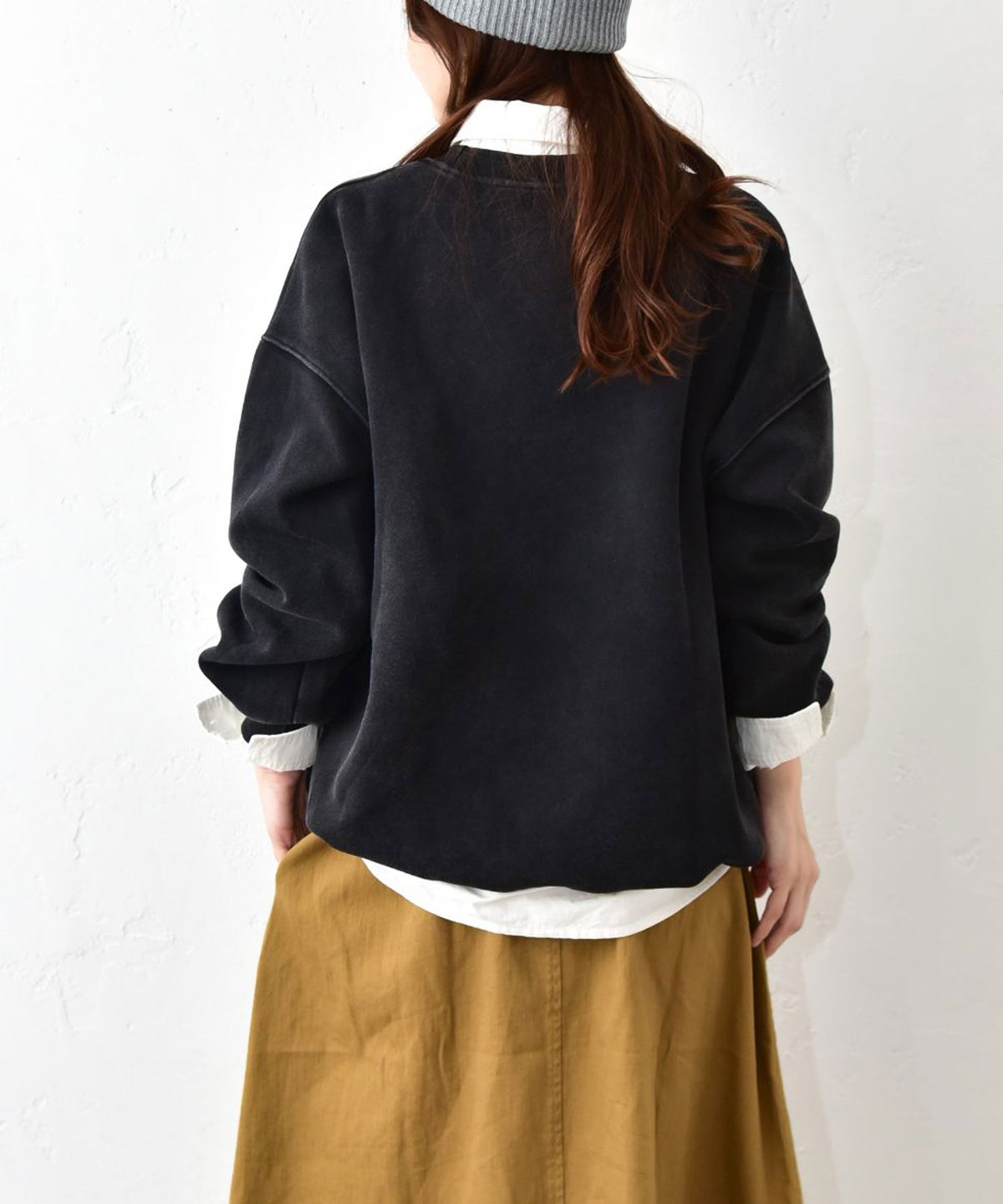 IN THE MARKET｜ピグメント加工ロゴスウェット [[MDIN-0010]][C]