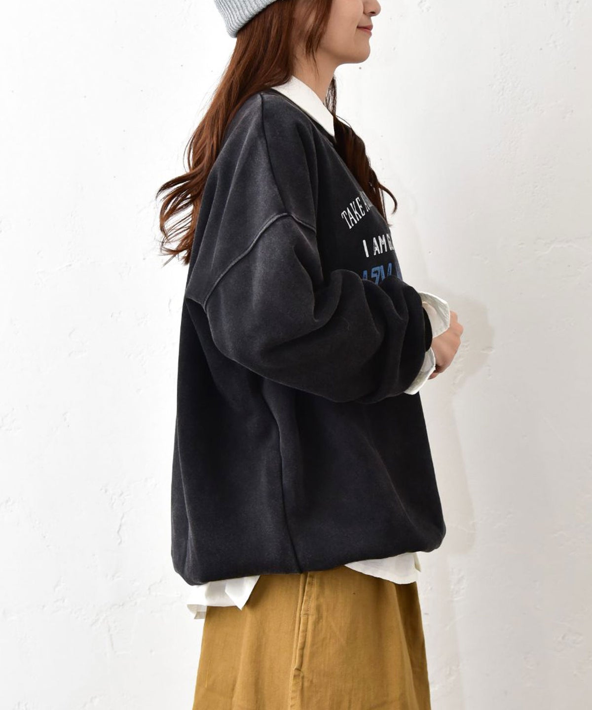 IN THE MARKET｜ピグメント加工ロゴスウェット [[MDIN-0010]][C]