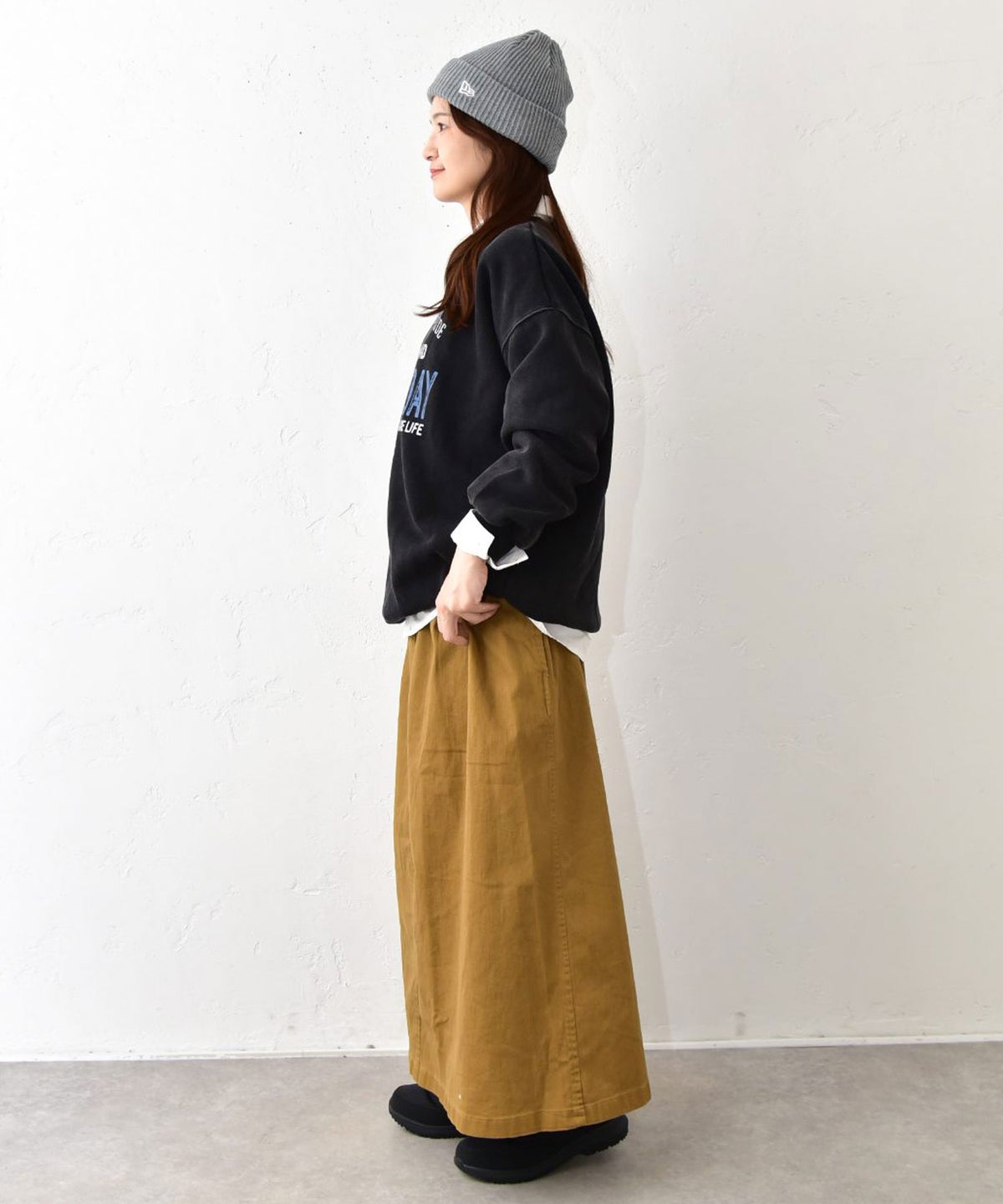 IN THE MARKET｜ピグメント加工ロゴスウェット [[MDIN-0010]][C]