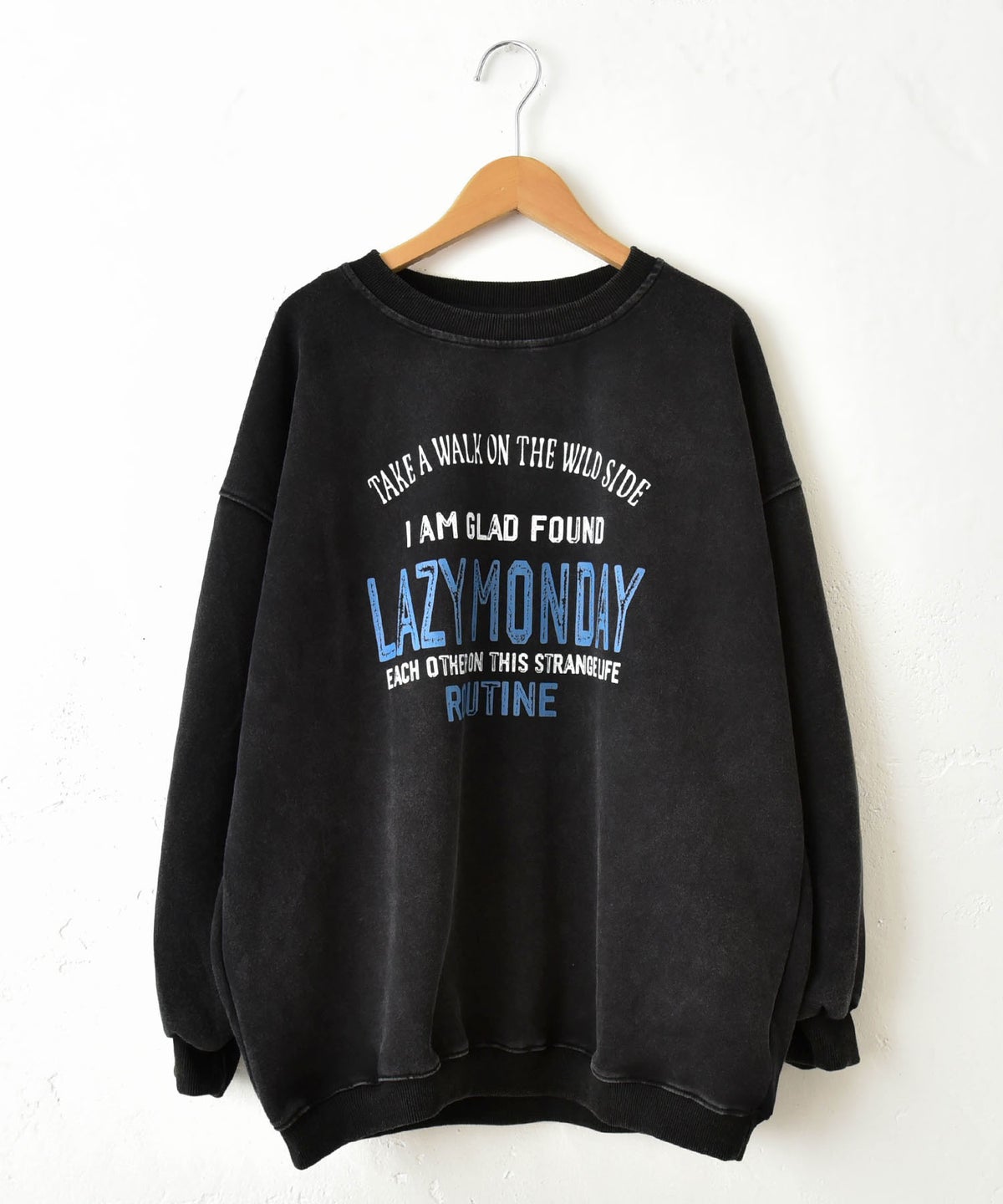  IN THE MARKET｜ピグメント加工ロゴスウェット [[MDIN-0010]][C]