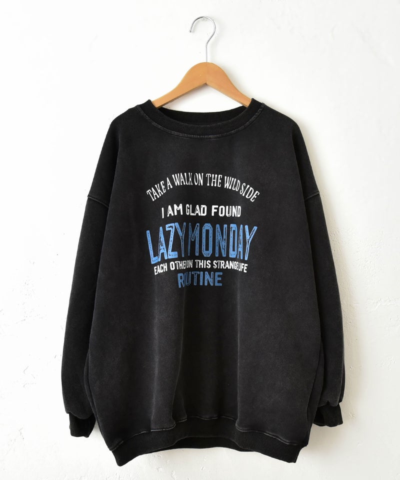  IN THE MARKET｜ピグメント加工ロゴスウェット [[MDIN-0010]][C]