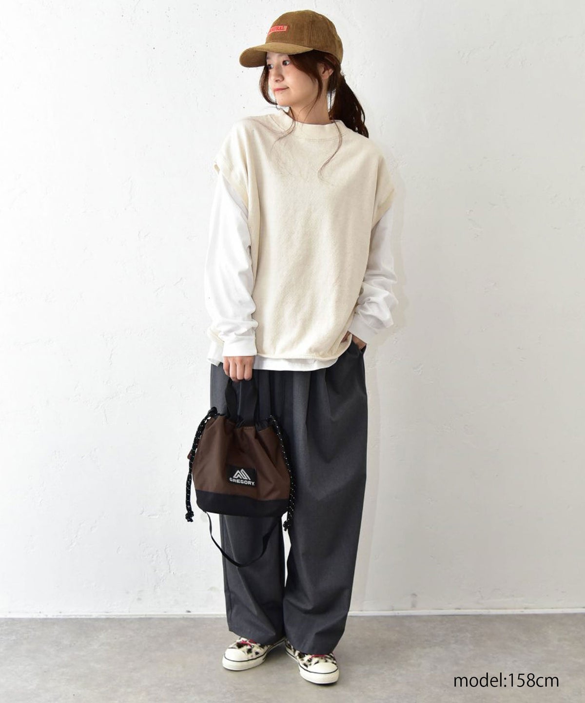 her.｜ニット風モックネックオーバーベスト [[131391H]][C]