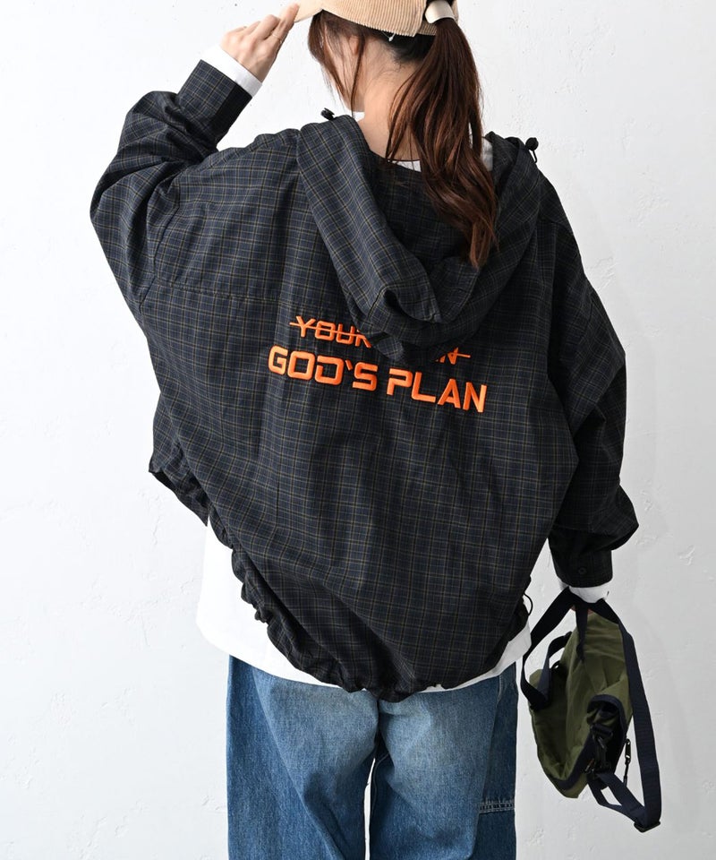 IN THE MARKET｜バック刺繍ロゴフード付きシャツアウター [[MDIN-0002]][C