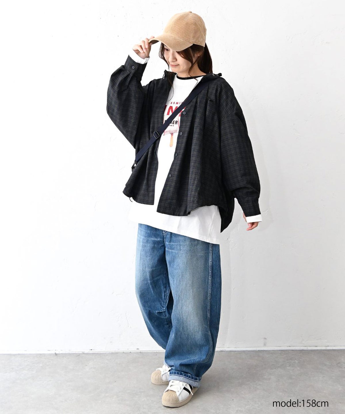 IN THE MARKET｜バック刺繍ロゴフード付きシャツアウター [[MDIN-0002]][C