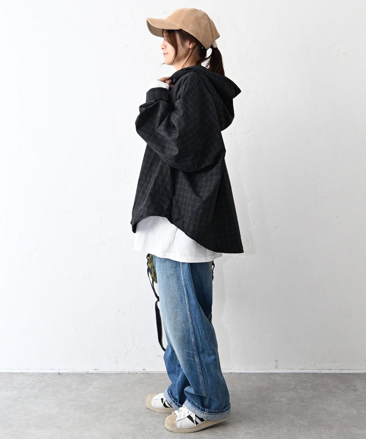 IN THE MARKET｜バック刺繍ロゴフード付きシャツアウター [[MDIN-0002]][C