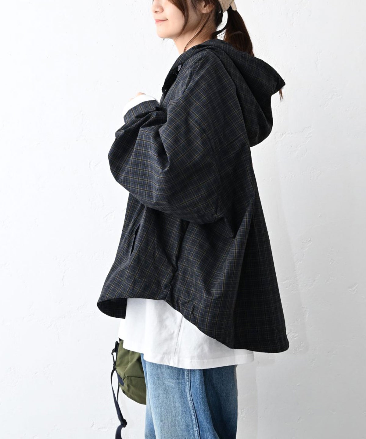 IN THE MARKET｜バック刺繍ロゴフード付きシャツアウター [[MDIN-0002]][C