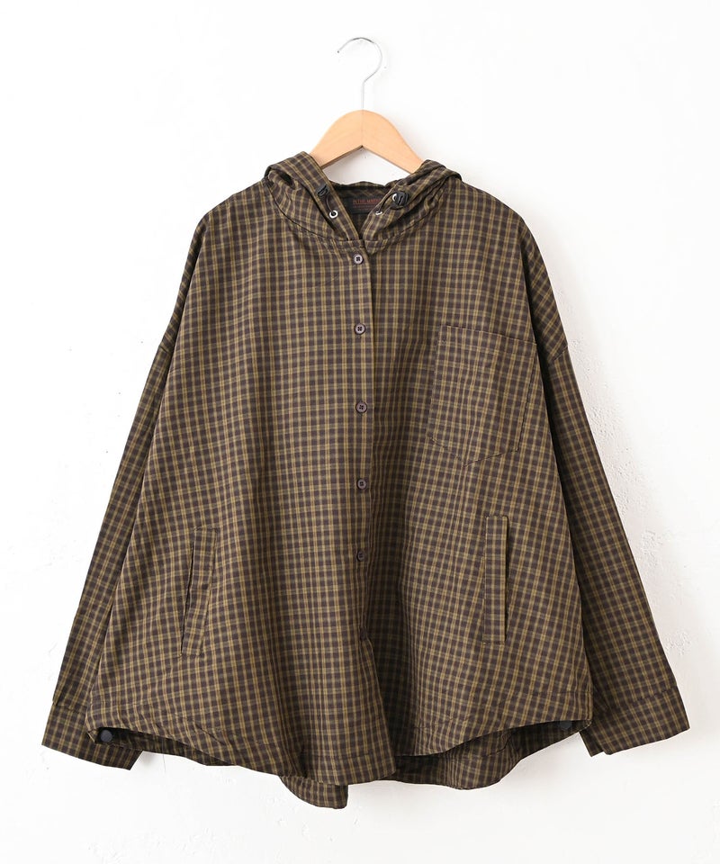 IN THE MARKET｜バック刺繍ロゴフード付きシャツアウター [[MDIN-0002]][C