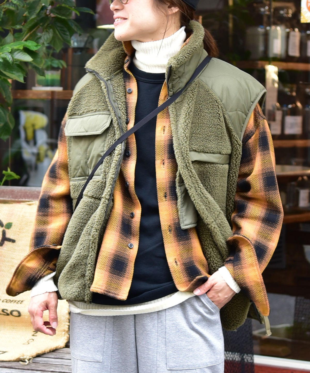 TAION｜MILITARY PILE-FLEECE HIGH-NECK VEST [[TAION-002LV3NDML-1]][C]