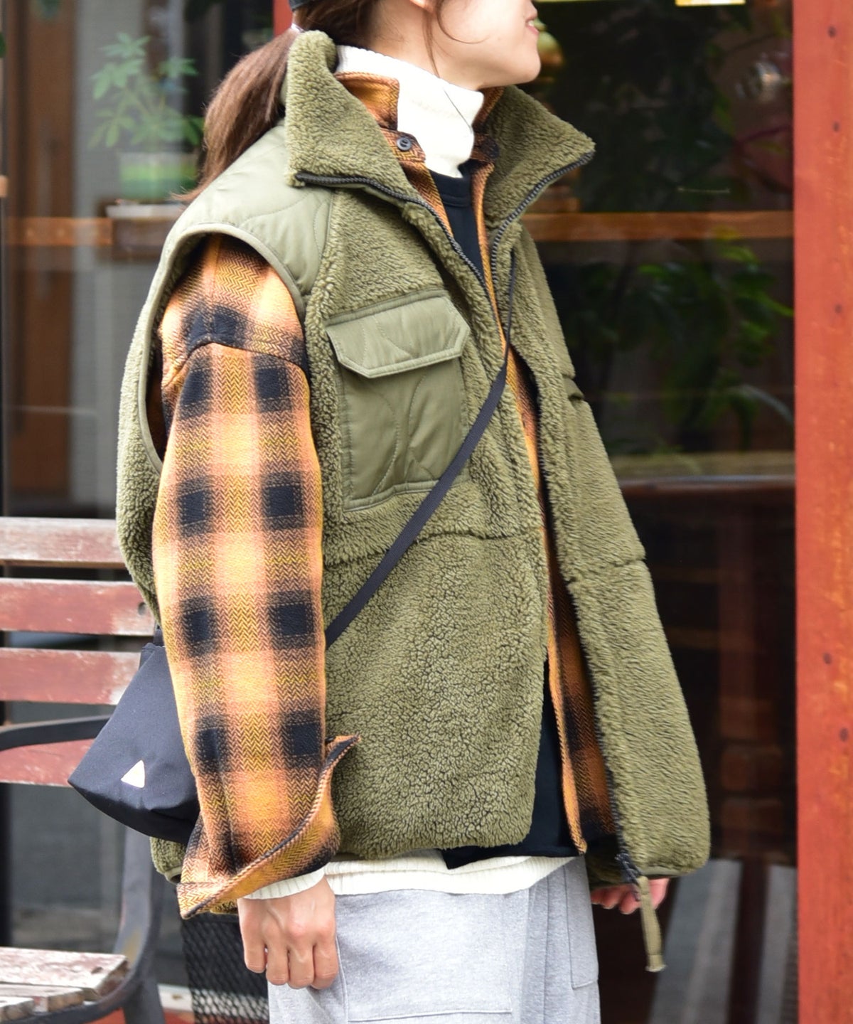 TAION｜MILITARY PILE-FLEECE HIGH-NECK VEST [[TAION-002LV3NDML-1]][C]