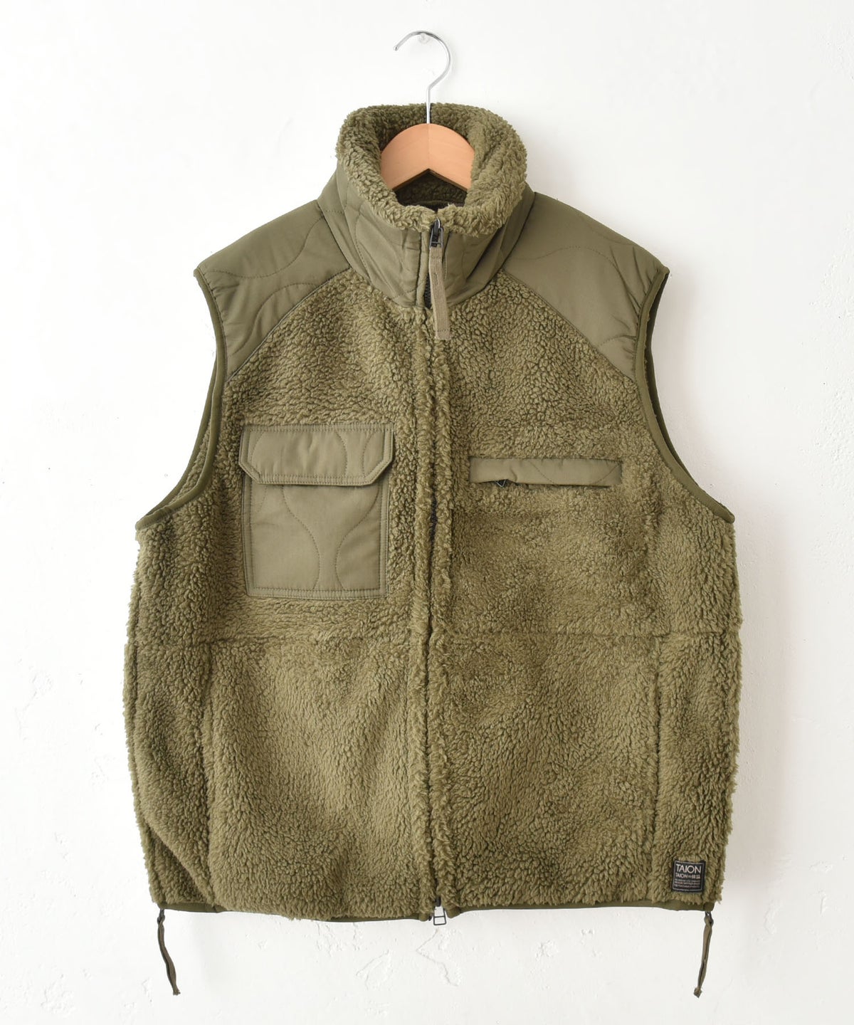 TAION｜MILITARY PILE-FLEECE HIGH-NECK VEST [[TAION-002LV3NDML-1]]