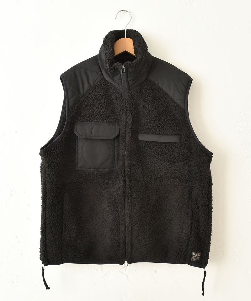 TAION｜MILITARY PILE-FLEECE HIGH-NECK VEST [[TAION-002LV3NDML-1]]